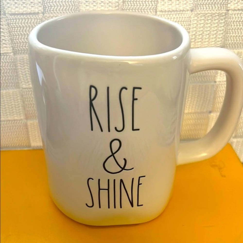 White Ceramic Mug - Rise & Shine